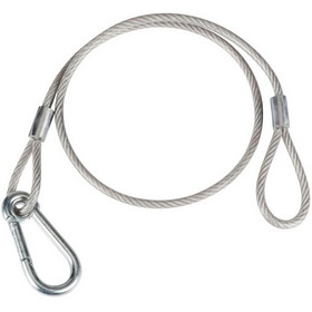 Parts Express Safety Cable 29" Length with PVC Jacket 3/16" dia. 1000 lb. Load Capacity