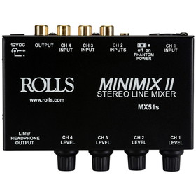 Rolls MX51s Mini-Mix II 4-Ch Mixer with Headphone Output