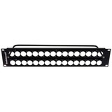 Switchcraft QGPK3B440 2RU 2 x 16 EH Rack Panel Tapped with 4-40 Holes