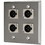 Pro Co WP2012 (4) XLR Male Stainless Steel Metal Wallplate Dual Gang