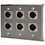 Pro Co WP3004 (6) XLR Male Stainless Steel Metal Wallplate Triple Gang