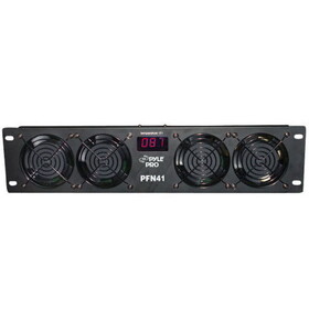 Pyle PFN41 19" Rack Mount Cooling Fan System with Temperature Display