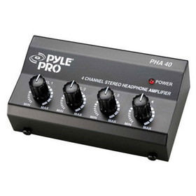 Pyle PHA40 4 Channel Stereo Headphone Amplifier