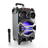 Pyle PWMA325BT Rechargeable Portable Bluetooth Karaoke PA Speaker System with Flashing DJ Lights