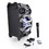Pyle PWMA325BT Rechargeable Portable Bluetooth Karaoke PA Speaker System with Flashing DJ Lights