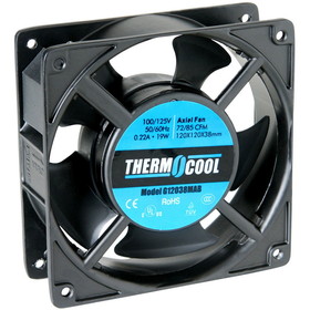 Thermocool 110 VAC Muffin Cooling Fan 120 x 38mm Bearing 72 CFM