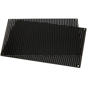 Parts Express Black Perforated Large Hole Crossover Board Pair 5" x 7"