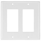 Leviton 80409-W 2-Gang Decora Wall Plate White