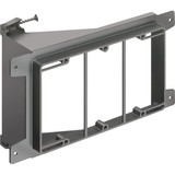 Arlington Industries LVS3 3-Gang Screw On Low Voltage Mounting Bracket for New Construction