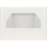 DataComm 45-0003-WH Triple Gang Recessed Bulk Cable Wall Plate White