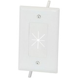 DataComm 45-0014-WH Bulk Cable Wall Plate with Flexible Opening White