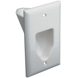 DataComm 45-0001-WH Recessed Low Voltage Cable Plate White