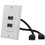 DataComm 20-4505-WH Standard Wall Plate with 2 HDMI Connectors and Pigtails White