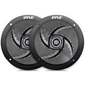 Pyle PLMRS6B 6-1/2" 2-Way Low-Profile Marine Speaker Pair - Black