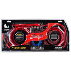 Stinger SK4641 Series 4000 4 AWG Amp Wiring Kit Red/Black with Interconnects
