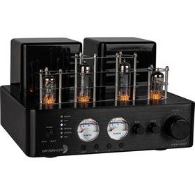 Dayton Audio HTA100BT Hybrid Stereo Tube Amplifier with Bluetooth USB Aux Phono In Sub Out 100W
