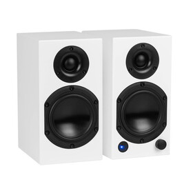 Dayton Audio M4 Powered Desktop Speakers, Matte White