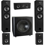 Parts Express T652 5.1 Home Theater Surround Sound Speaker System with 12