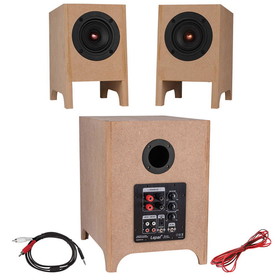 Parts Express Copperhead with Subwoofer 2.1 Channel Powered Desktop Speaker System Kit