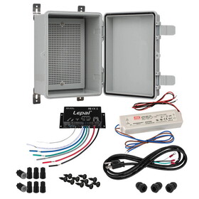 Parts Express 300-7351 2 x 30W Outdoor Bluetooth 5.0 Amplifier Kit with AC Cord