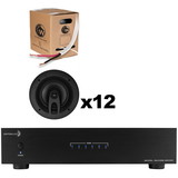 Parts Express Multi-Zone 40 Watt Amplifier Distributed Audio Bundle with Ceiling Speakers and Wire