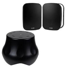 Dayton Audio Powered Outdoor Subwoofer and 6-1/2" Indoor/ Outdoor Speaker Bundle