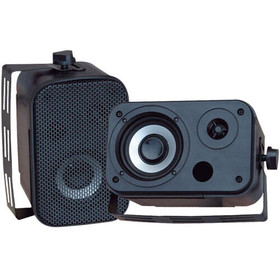 Pyle PDWR30B 3.5" Indoor/Outdoor Waterproof Speaker Pair Black