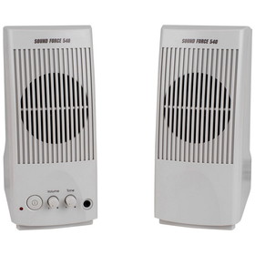 Factory Buyouts Sound Force 540 Computer Speaker Pair Without Power Supply