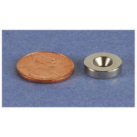 Parts Express Neodymium Countersunk Ring Magnet 1/2" x 1/8"