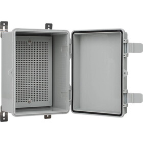 Parts Express Waterproof Outdoor Utility Box 8.7"x6.7"x4.3" (170x220x110mm) with Mounting Plate and Wall Brackets