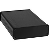 Parts Express Aluminum Black Project Box 155 x 106 x 34mm with Plastic Front & Back Plates