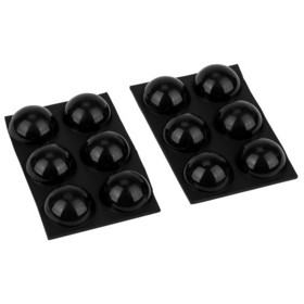 Parts Express Adhesive Rubber Feet Dome Shaped 12-Pack