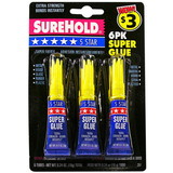 SureHold 351 5-Star Super Glue Cyanoacrylate Adhesive 6 Pack (3g each)