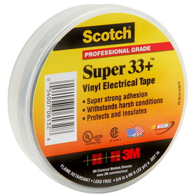 3M Scotch Super 33+ Electrical Tape 3/4" x 66 ft.