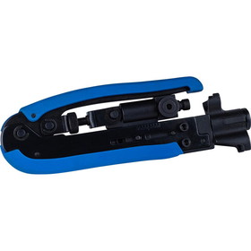 Parts Express Universal Compression Connector Crimp Tool for F, BNC, RCA and RG11, RG-6, RG-59 Cable