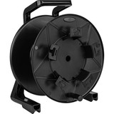 Parts Express Hand Operated Heavy Duty Plastic Large Cord Storage Reel with Stand and Brake