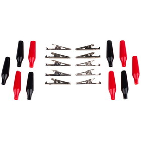 Parts Express 1-3/8" Fully Insulated Alligator Clips 5 Red 5 Black