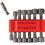 Parts Express 360-260 14-Piece Power Nut Driver Set for Impact Drill 1/4" Hex Head SAE and Metric Bits with Holder
