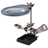 Stahl Tools H3L Helping Hand Magnifier with Dual LED Light and Soldering Stand