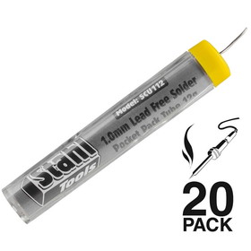Stahl Tools SCU112-20 0.039" (1.0mm) Lead Free Solder 12g Pocket Pack Tube 20-Pack