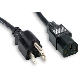 10 ft. Black 18 AWG Standard Power Cord