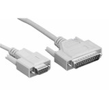 Dalco 1 ft. Beige DB9F/DB25M Molded AT Modem Cable