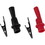 Parts Express Push-On Alligator Red and Black Clip Pair for Test Leads 50mm 1000V