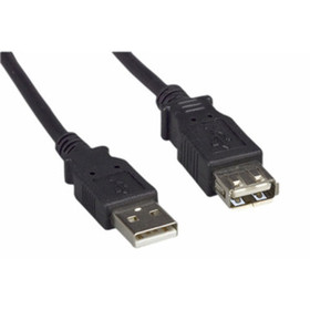 Dalco USB 2.0 Type A-Male to A-Female Extension Cable 10 Ft. Black