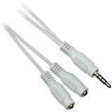 Dalco Electronics 6 inch 3.5mm TRRS Stereo Male to 2 x 3.5mm Female Stereo Cable