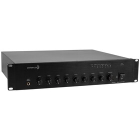 Dayton Audio DA240R 2U 240W Rack Mount Mixer-Amplifier 70V/100V or 4 Ohm 3 Mic 2 Aux 1 Te