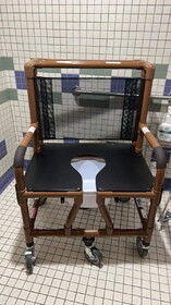 MJM International WT126-5HD-BAR-DDA Woodlands Bariatric Shower Chair