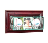 Perfect Cases Wall Mounted Card and Double Baseball Display Case