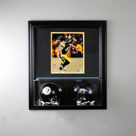 Perfect Cases Wall Mounted Double Mini Helmet Case 8 x 10