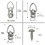 100 Pack Heavy Duty Large Wide D Ring Frame Picture Hangers Double Hole with Screws for Home Decoration Picture Frame Hanging